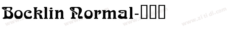 Bocklin Normal字体转换